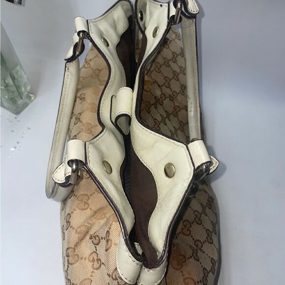 BEAUTIFUL! Authentic Gucci Sukey GG Logo Leather Trim Tote B… - Picture 8 of 13